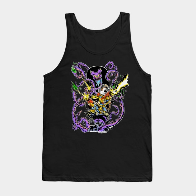 Spaceman Battle Spiff Bros Tank Top by SketchbooksTees